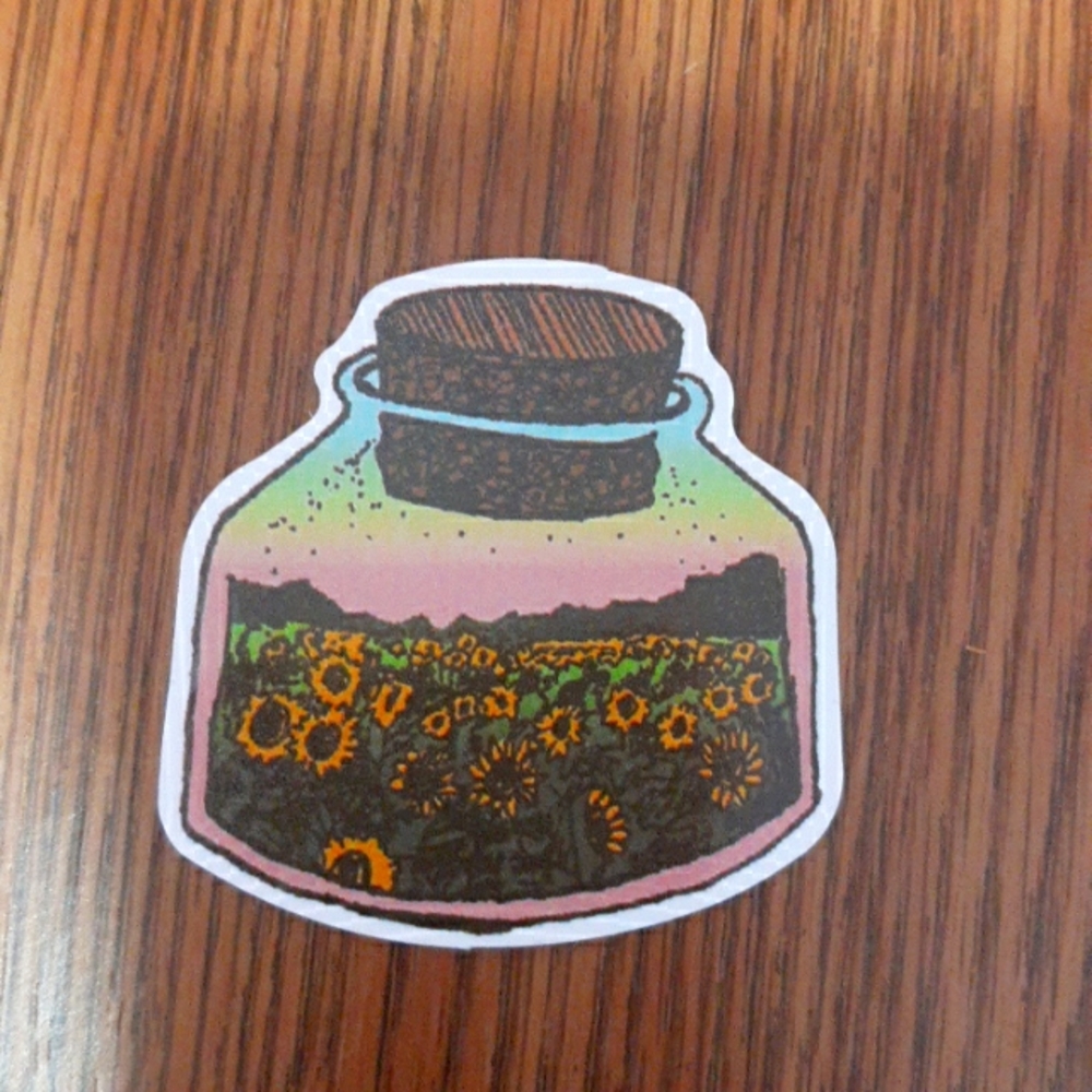 Sunflower field sticker